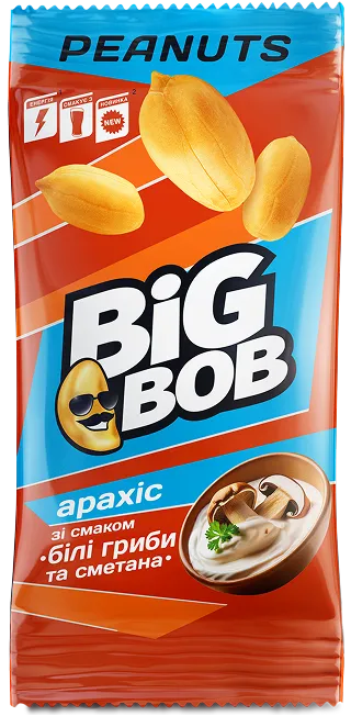 Big Bob арахіс зі смаком білі гриби та сметана