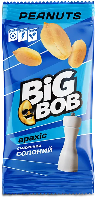 Упаковка арахісу BiG BOB смажений солоний